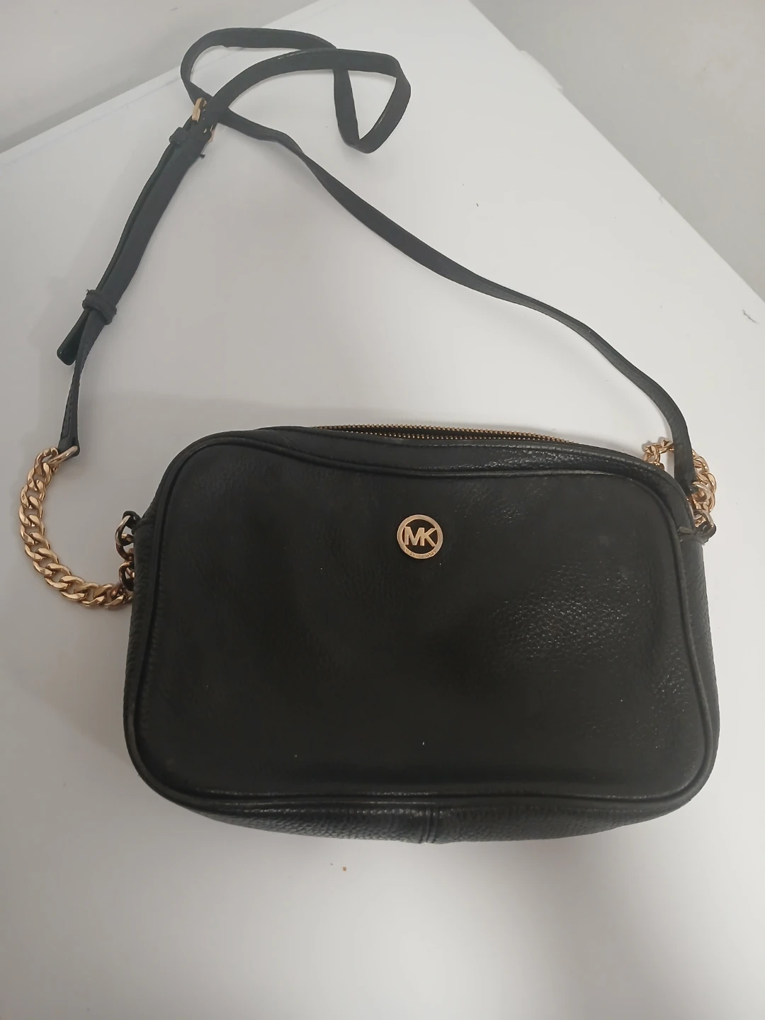 Michael Kors Black Leather Camera Bag