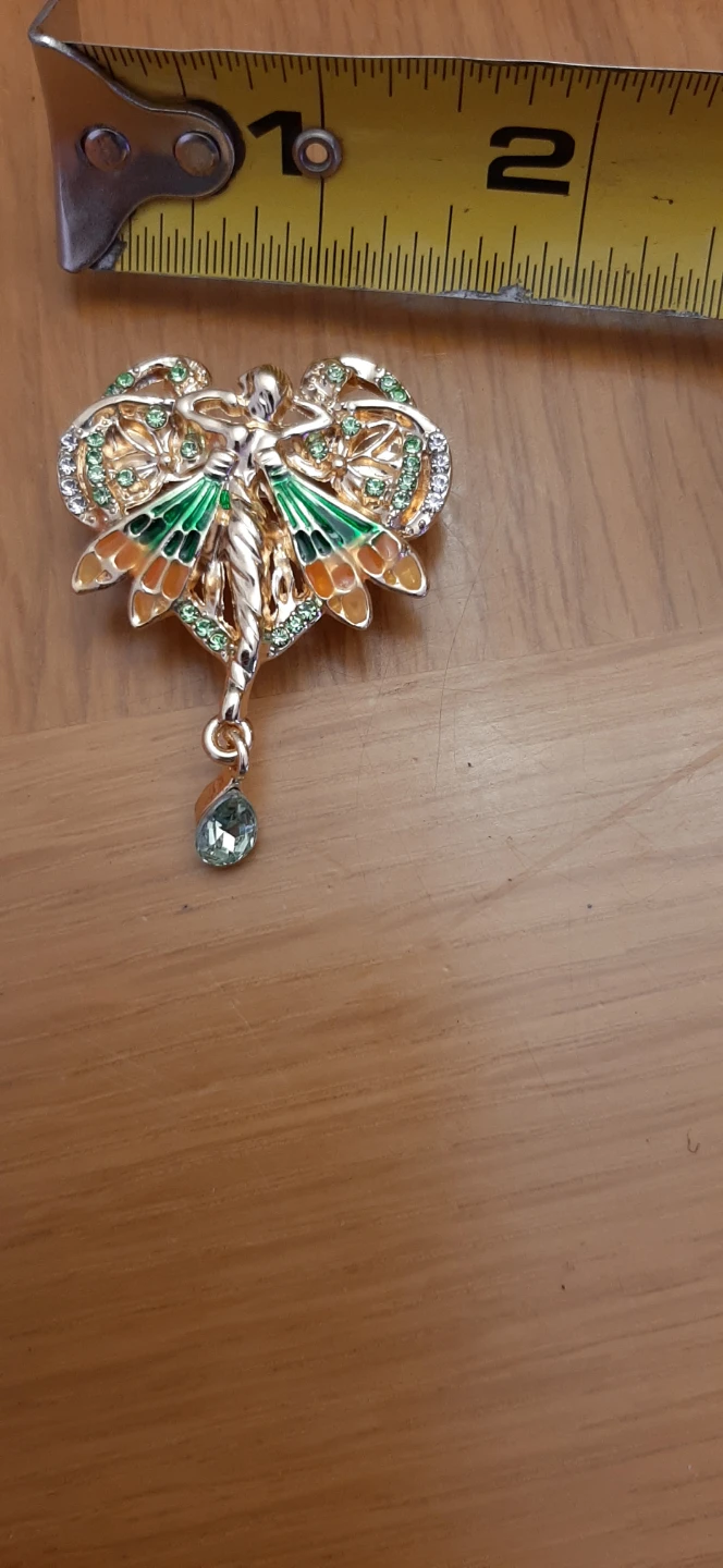 Fairy Angel Heart Brooch Pin - photo 4