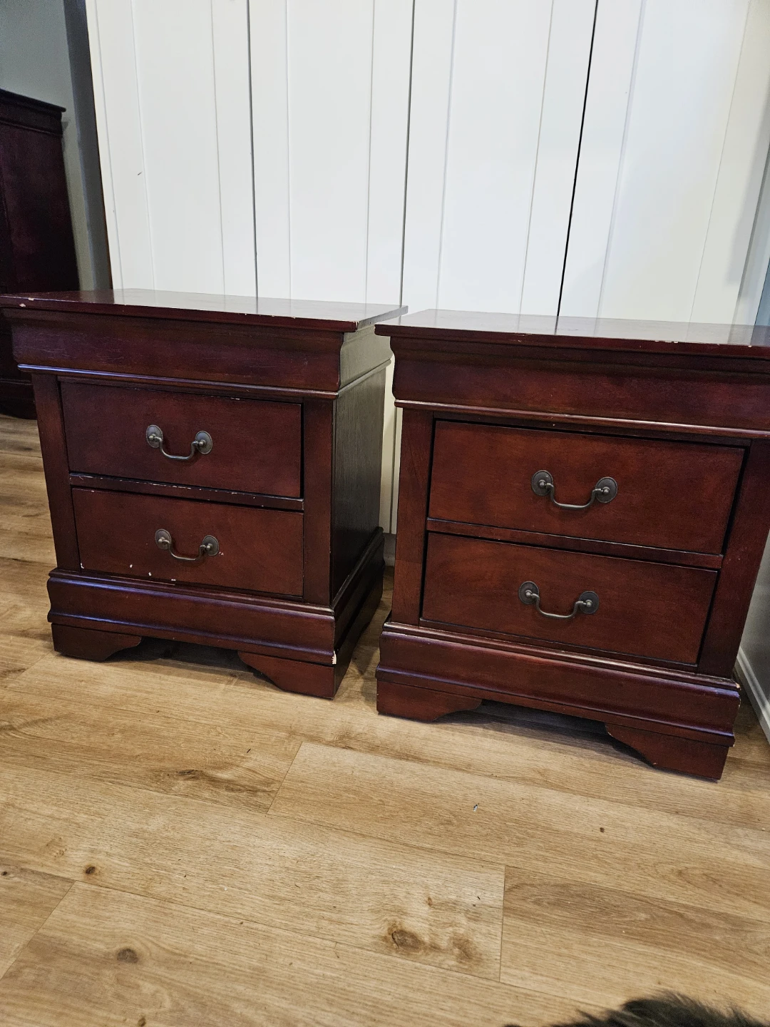 Cherry Wood Nightstands (Set of 2)