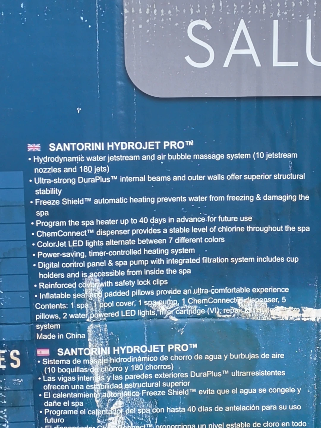 Saluspa Santorini Hydrojet Pro Portable Spa Hot Tub 5-7 Adults - photo 4