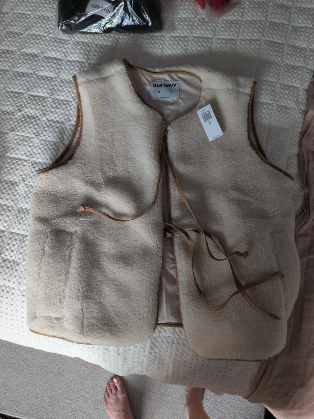 NEW with tags Tie Front Sherpa Vest - photo 4