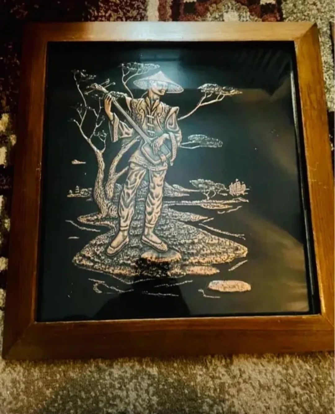 1950's Robert A. Brenholtz Japan Copper Etched Wall Art - photo 4