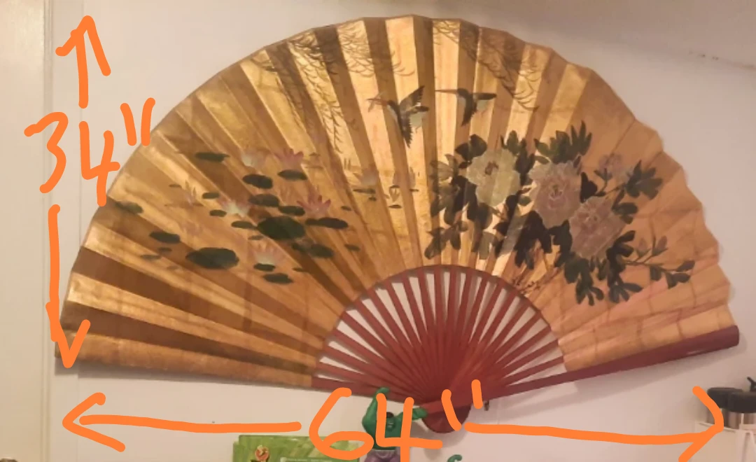 Vintage Asian Style Wall Fan - photo 2