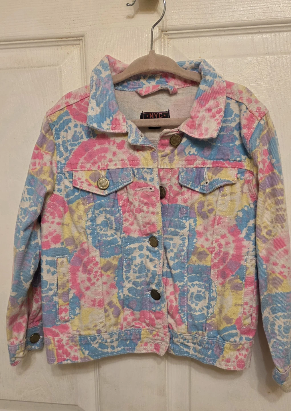 NYC Tie-Dye Denim Jacket and Skirt Set - photo 2