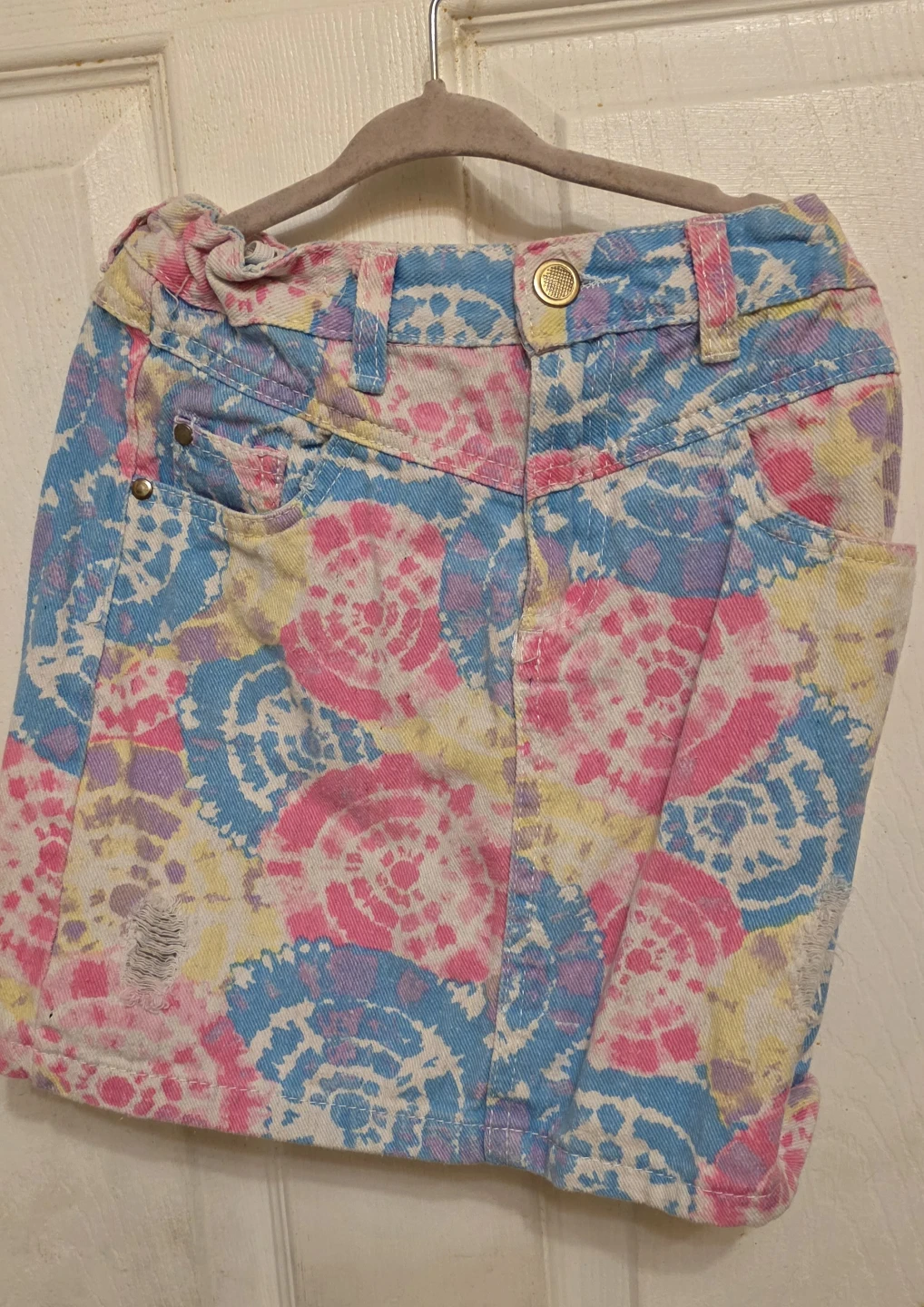 NYC Tie-Dye Denim Jacket and Skirt Set - photo 3