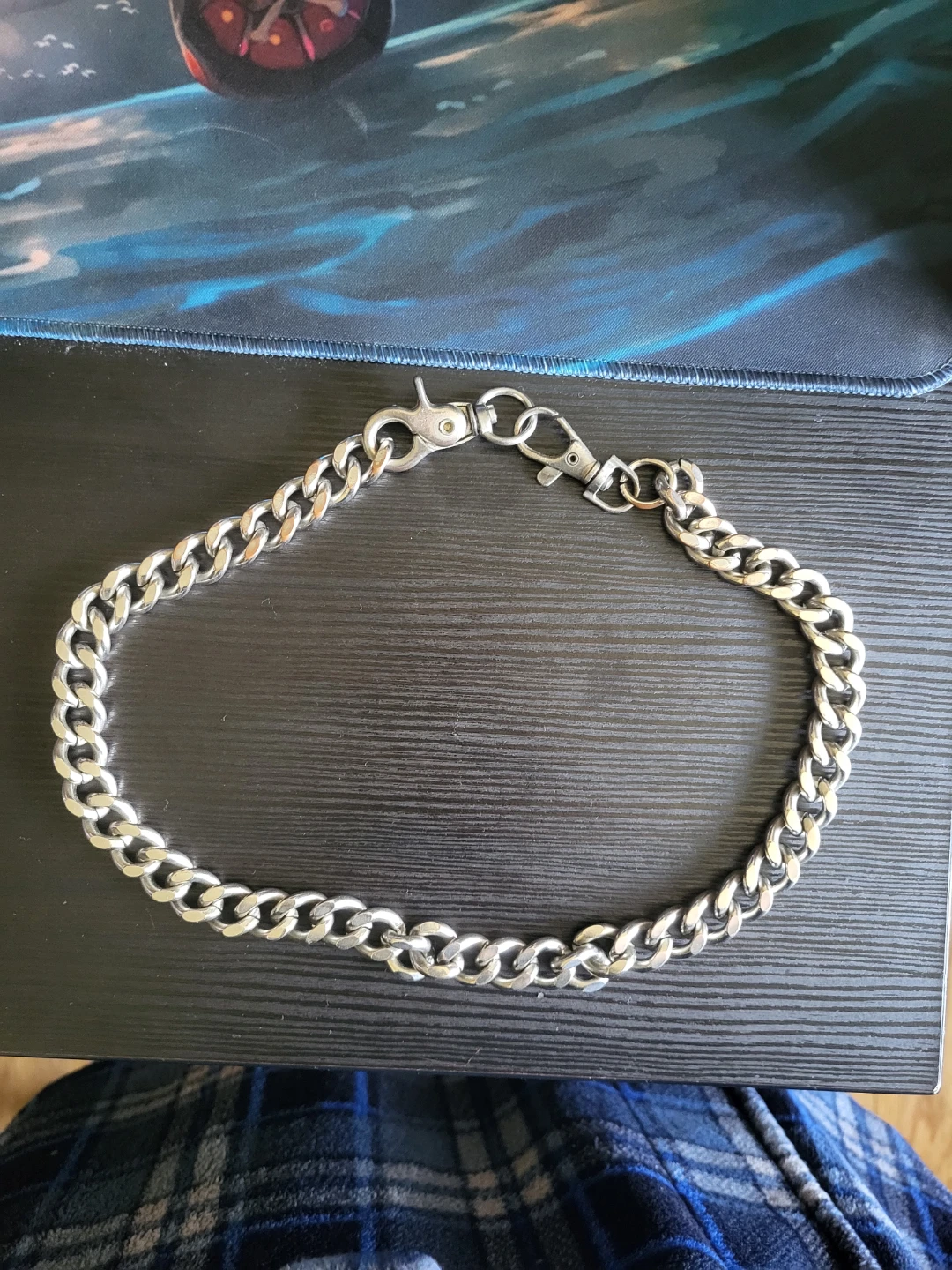 Chunky silver tone Chain w/ Clasps