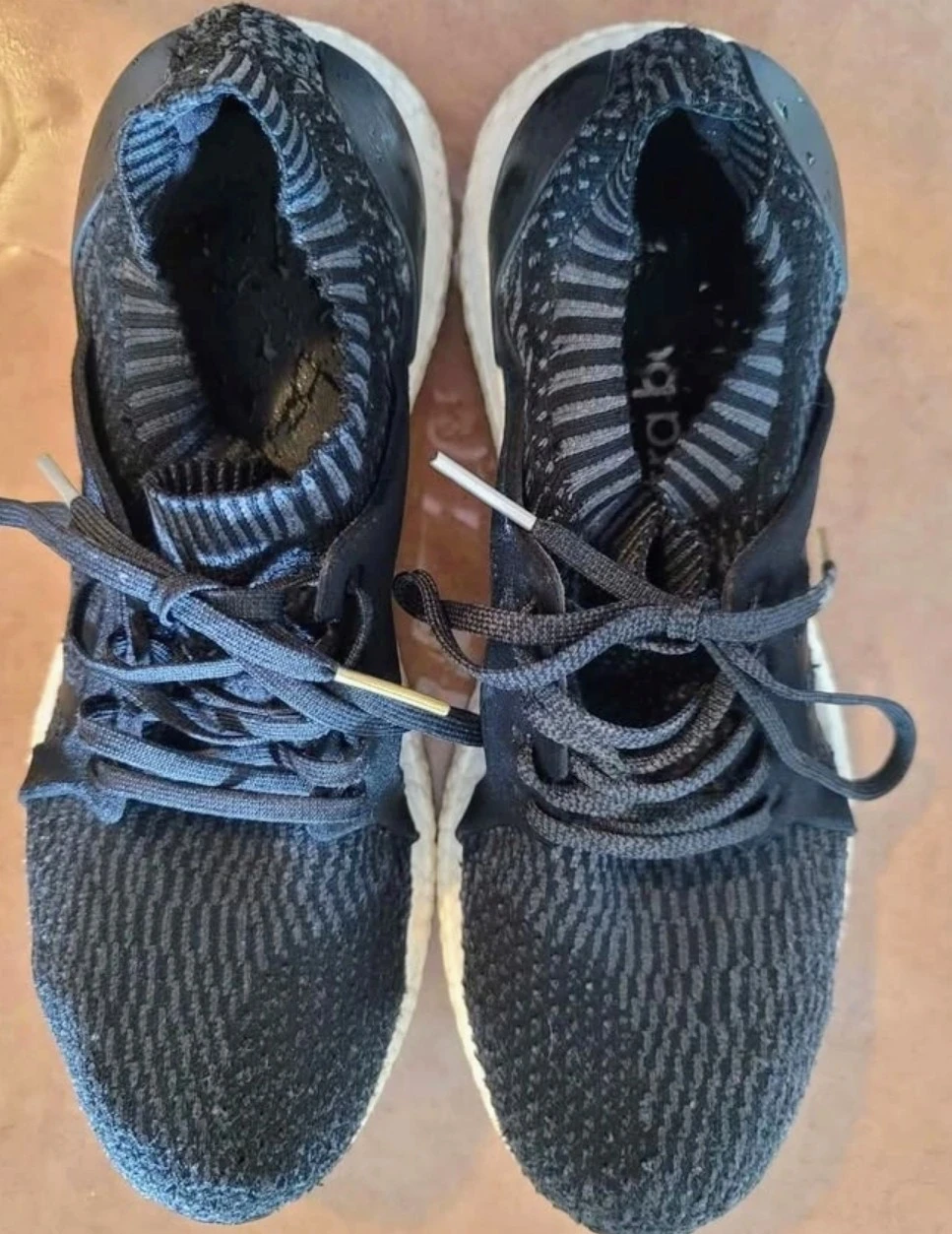 Adidas UltraBoost running shoe black and white