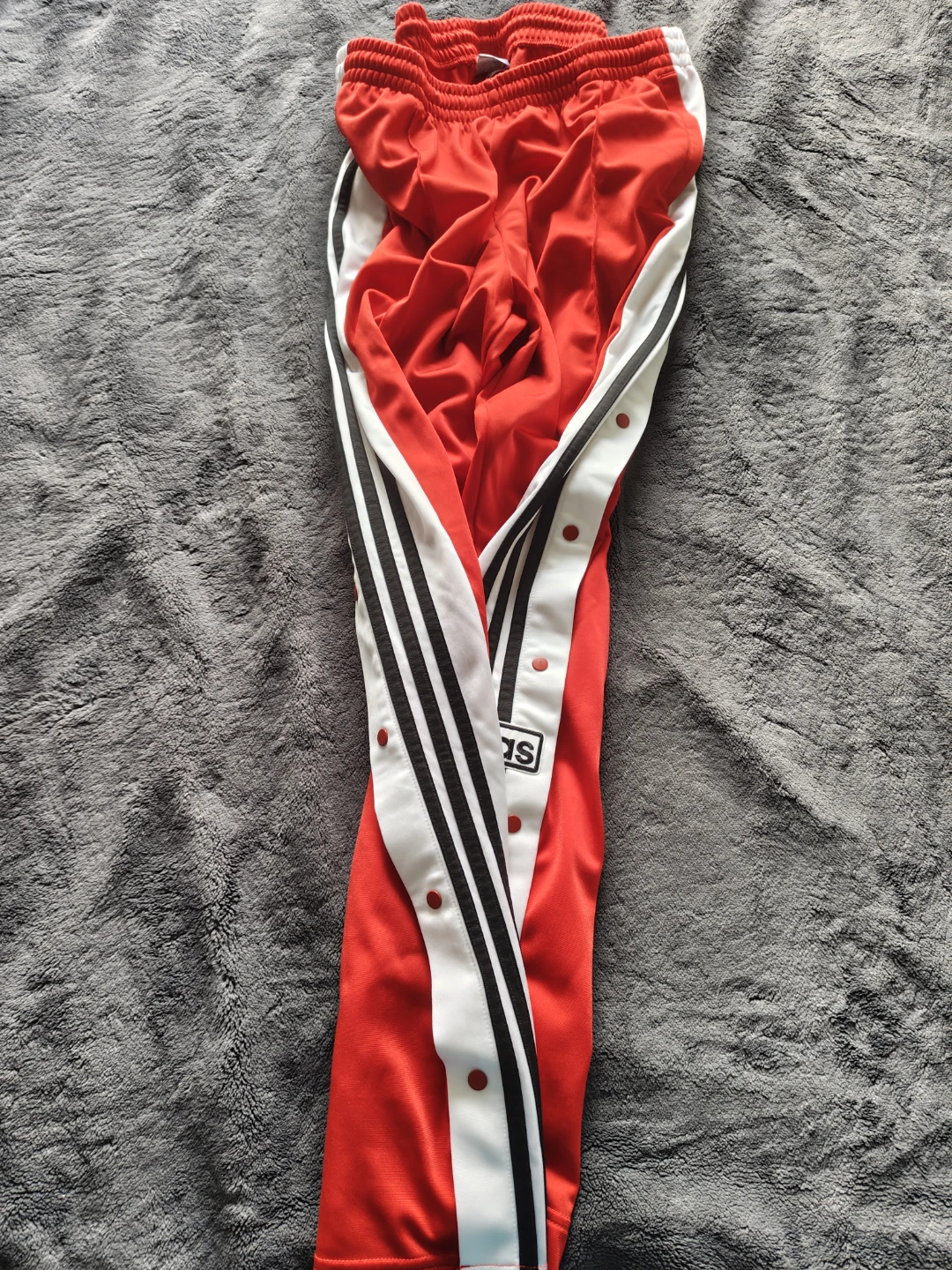 Adidas Red Snap Button Track Pants - XL