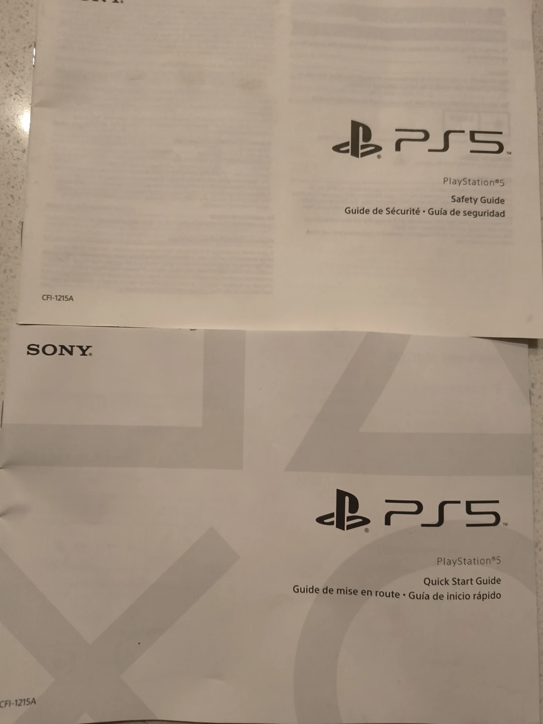 PlayStation 5 Safety and Quick Start Guides
