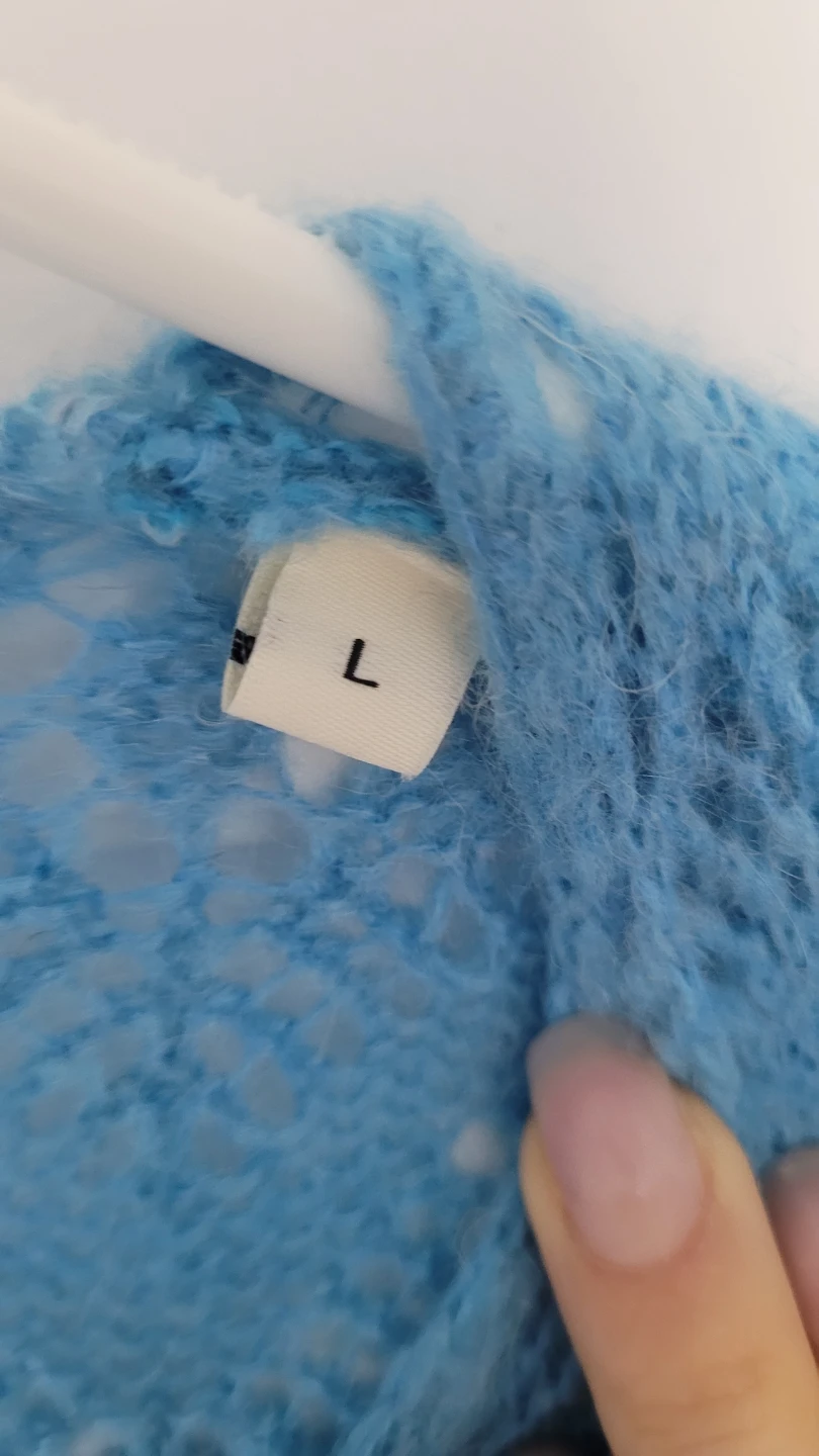 Sezane "La Maille" Blue Knit Cardigan Size L - photo 4