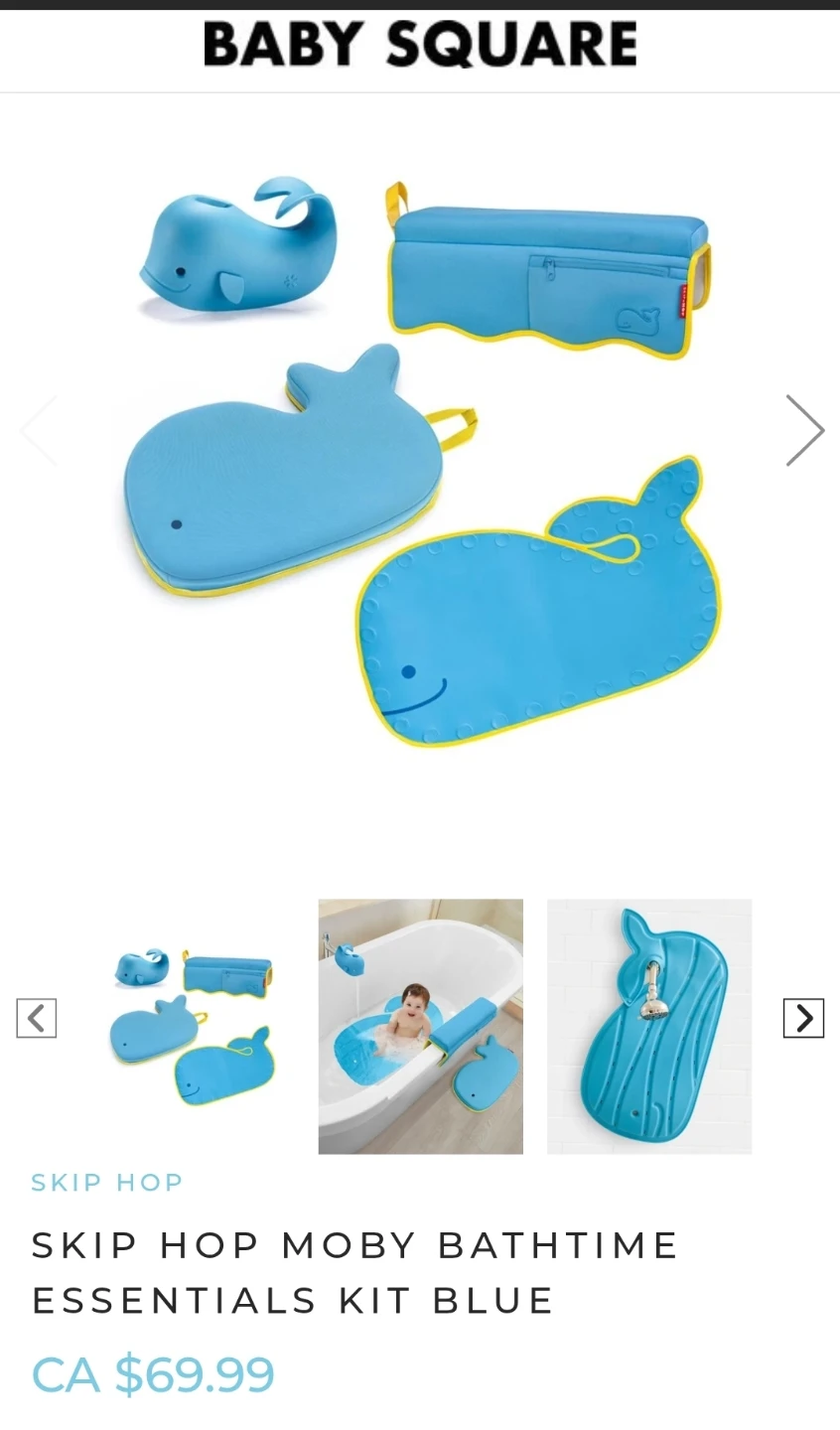 Skip Hop Moby Bathtime Essentials Kit Blue 4 Piece Set