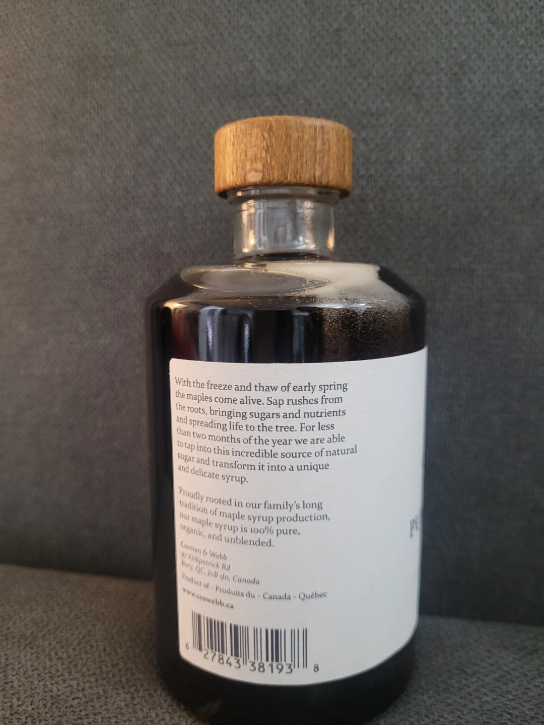 Cosman & Webb Organic Pure Maple Syrup - photo 2