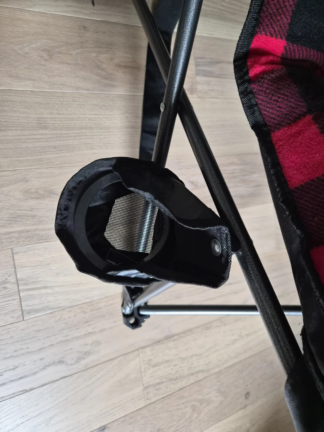 RIO Folding Camp Chair with Cup Holder - Red Plaid - photo 3
