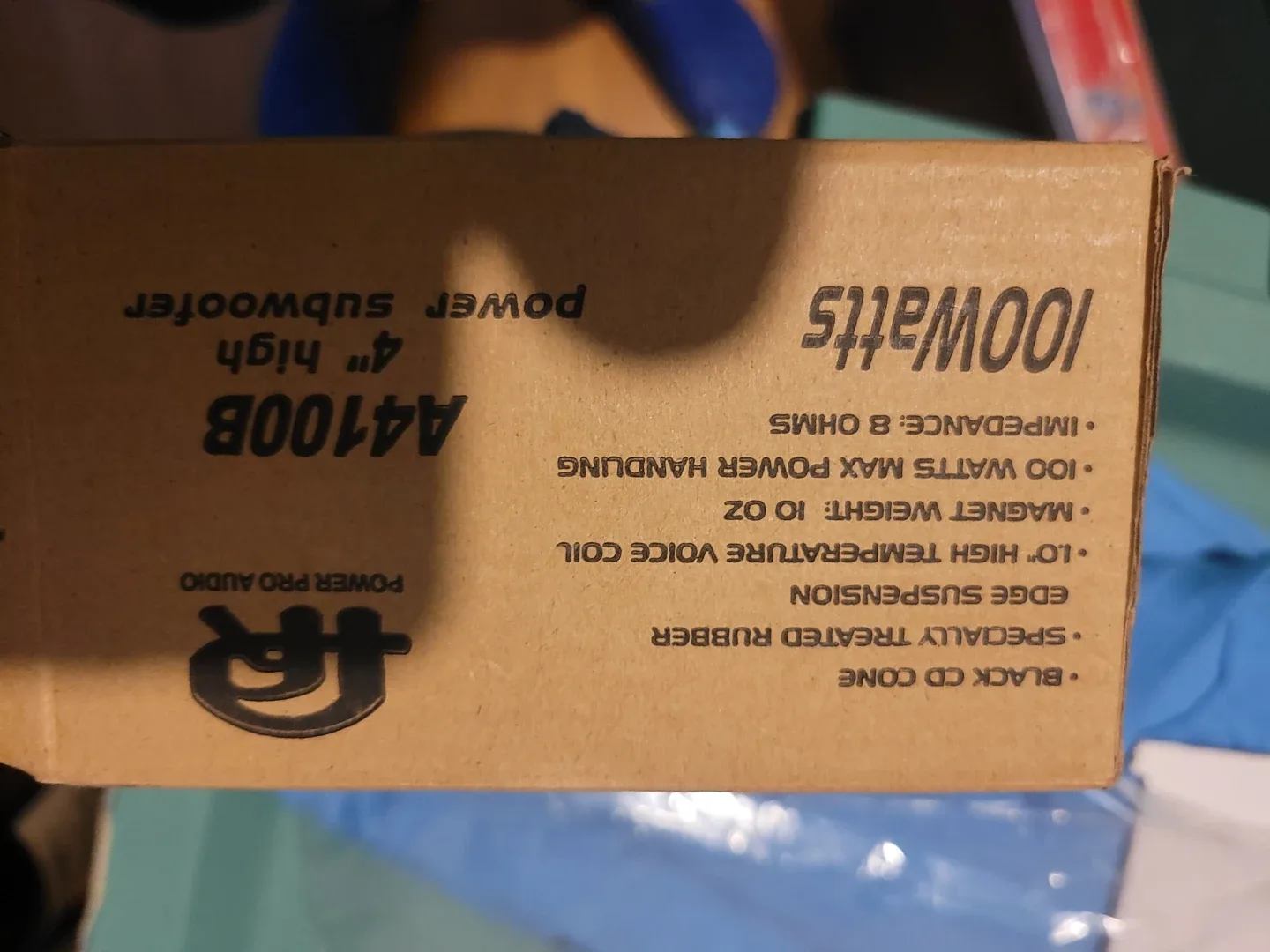 4 New Power Pro Audio A4100B 4" High Power Subwoofer - photo 5