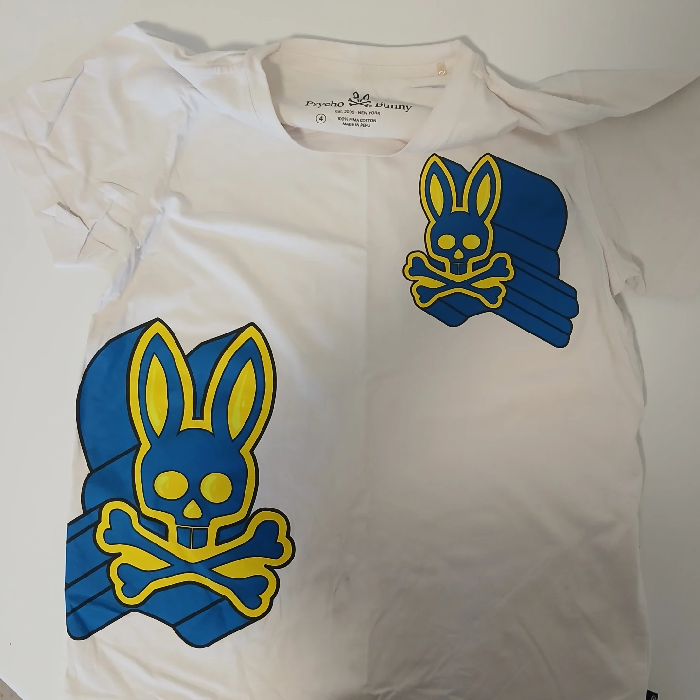 Psycho Bunny White T-Shirt Size 4