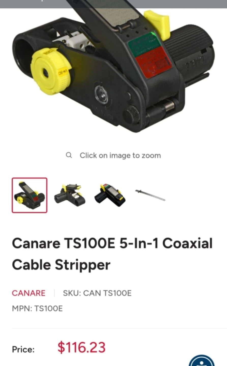 Canare TS100U Coaxial Cable Stripper