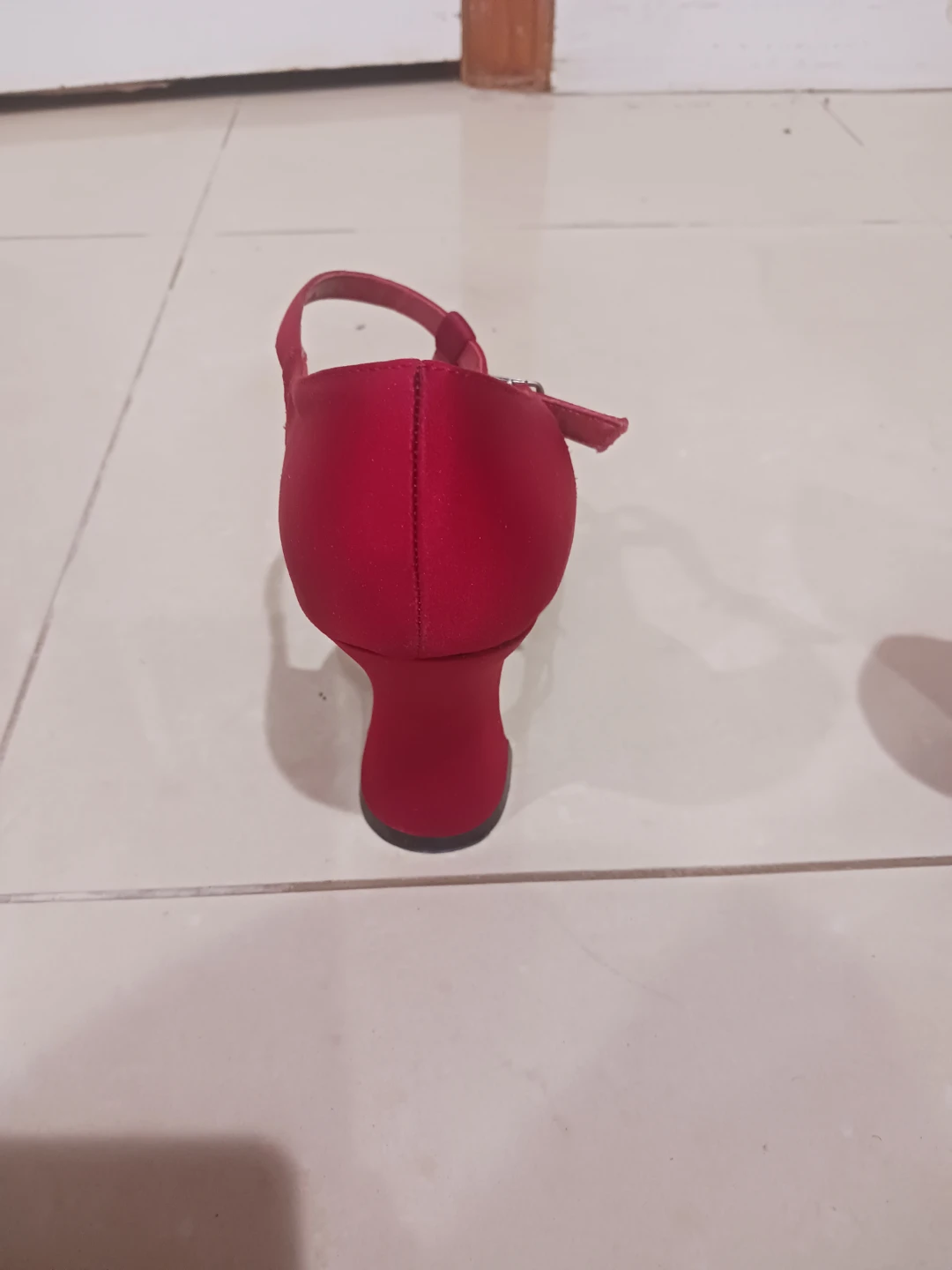 Unlisted Red Satin T-Strap Heels Women's Size 7 - photo 4
