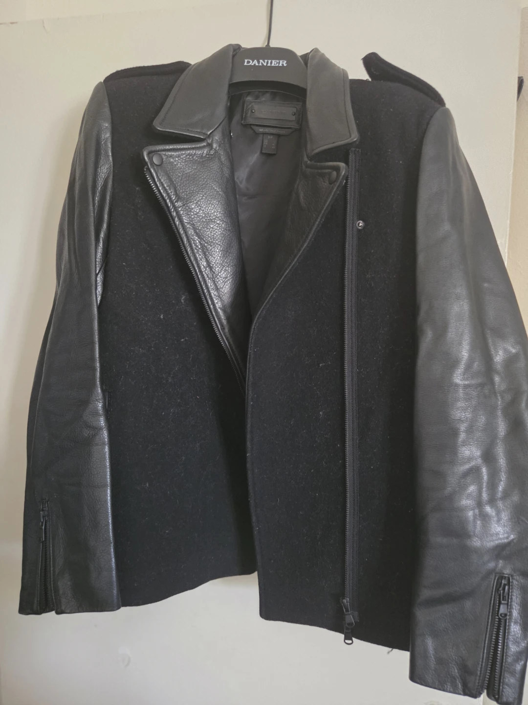 Danier Black Wool & Leather Jacket - photo 2