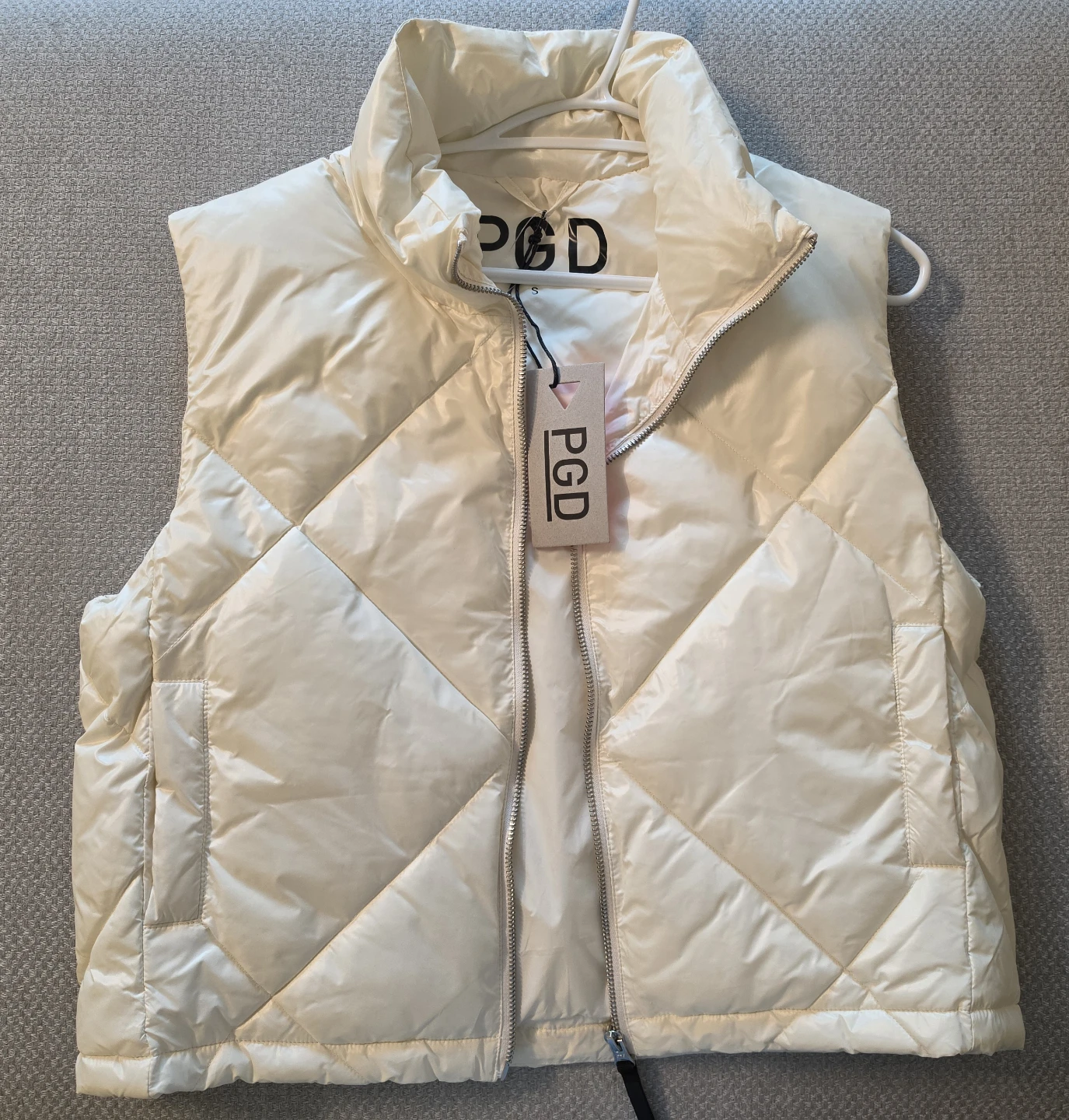 PGD Puffer Vest Cream Size S