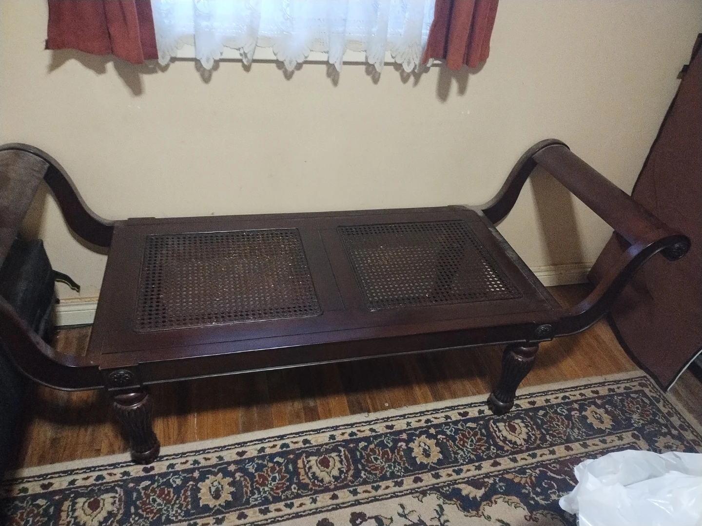 Wooden Bench with Padded Seat - photo 2