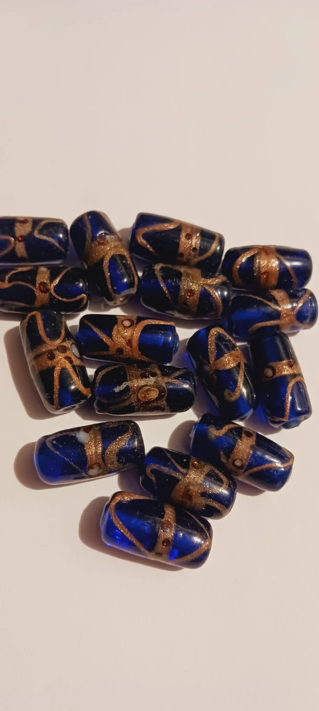 Cobalt Blue Venetian Glass Beads