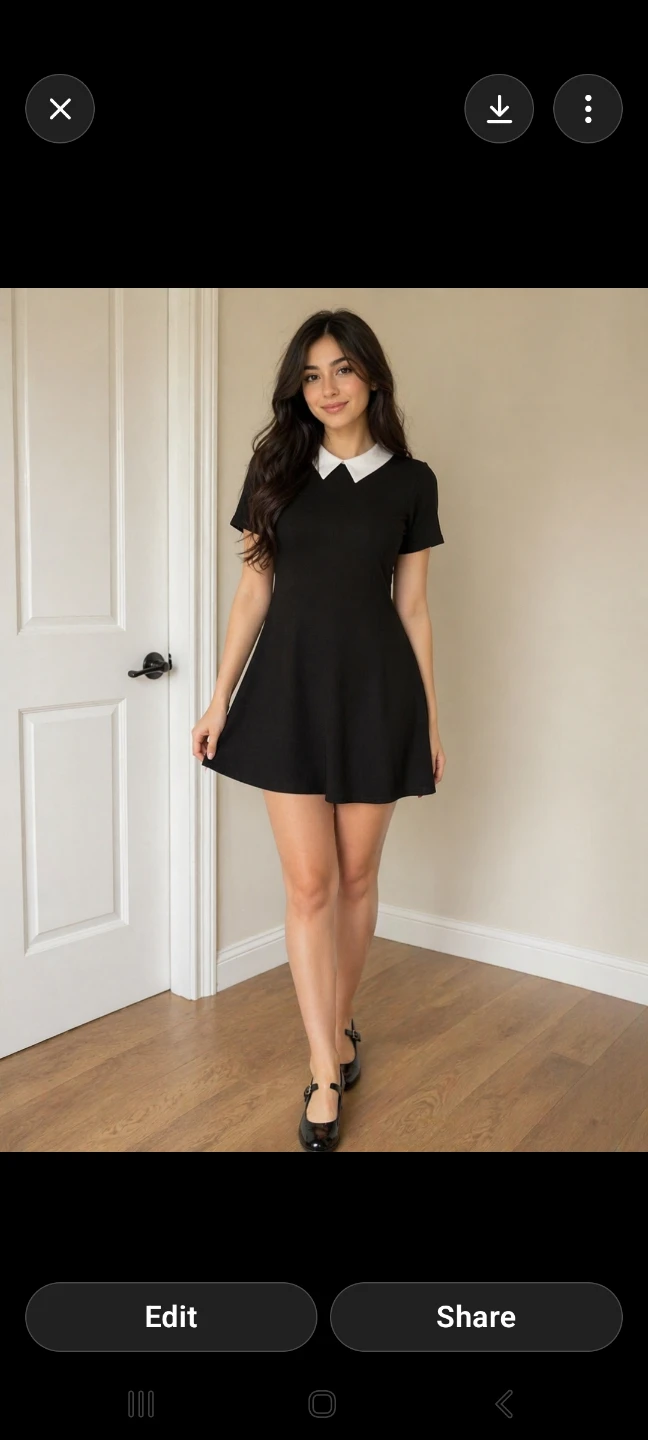 Black Peter Pan Collar Dress
