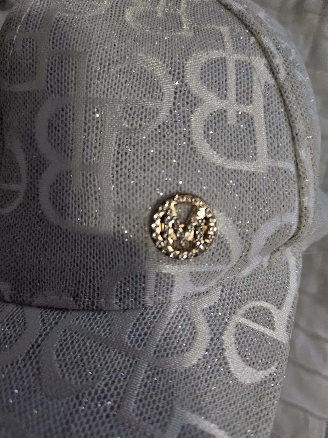 White Sparkle Baseball Cap - photo 2