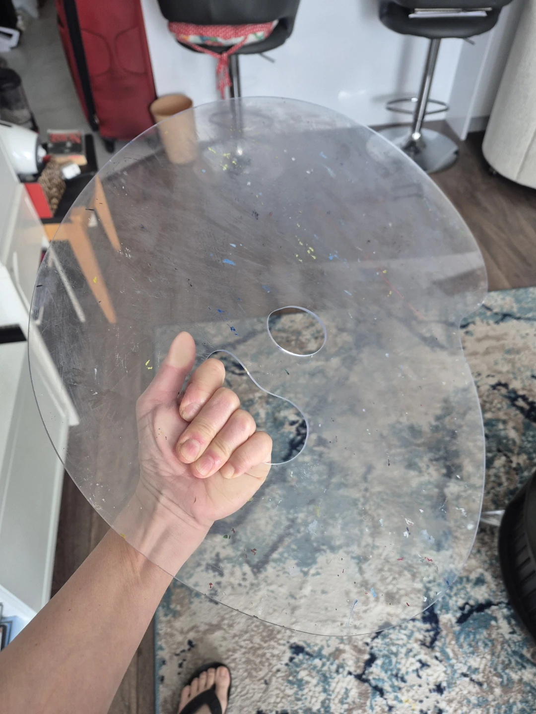 Bob Ross Clear Acrylic Paint Palette and Painting Easel stand - photo 2