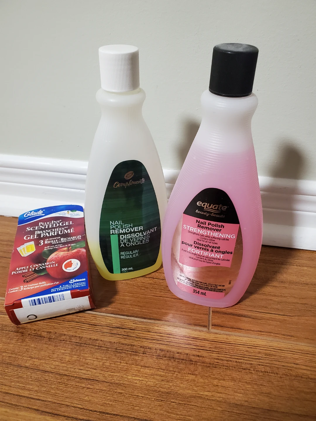 Nail Polish Remover, Glade Air Freshener Refills
