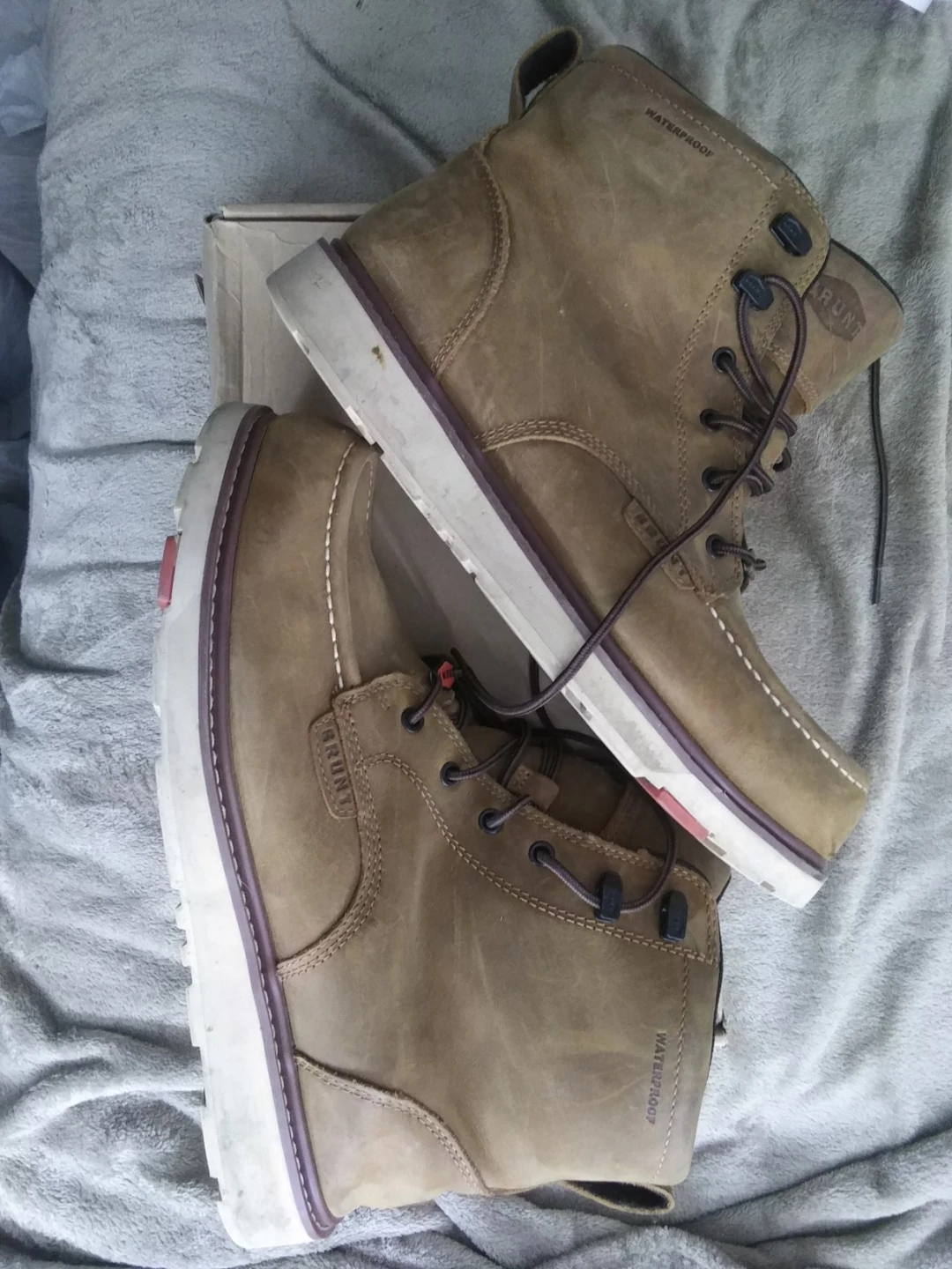 Brunt Work Boots Waterproof Brown Leather Men's Size 13 - photo 2