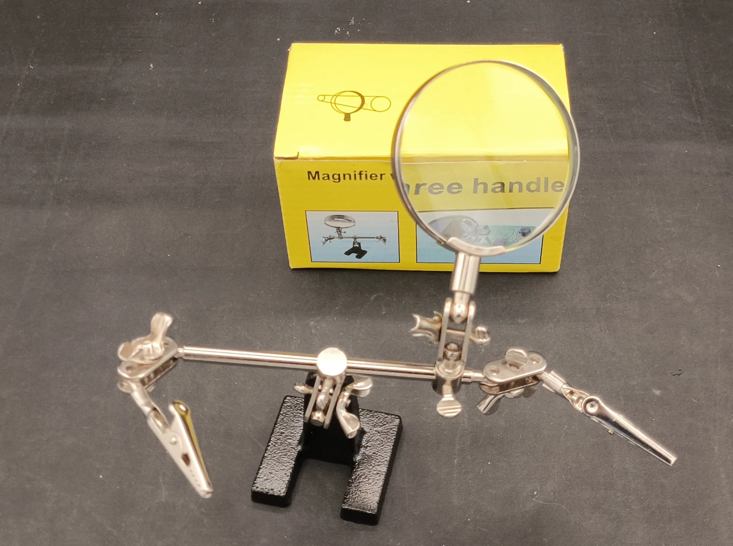 Third Hand Magnifying Glass Holder with Alligator Clips - photo 2