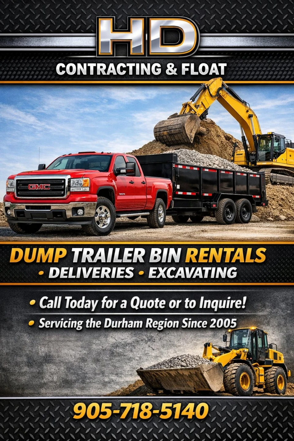 Dump trailers for bins