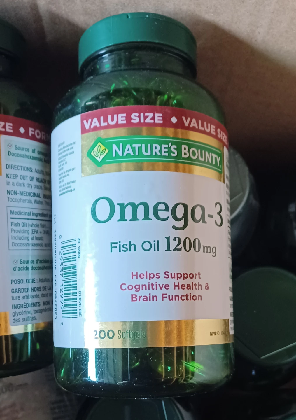 Nature's Bounty Omega-3 Fish Oil 1200mg (200 Softgels)