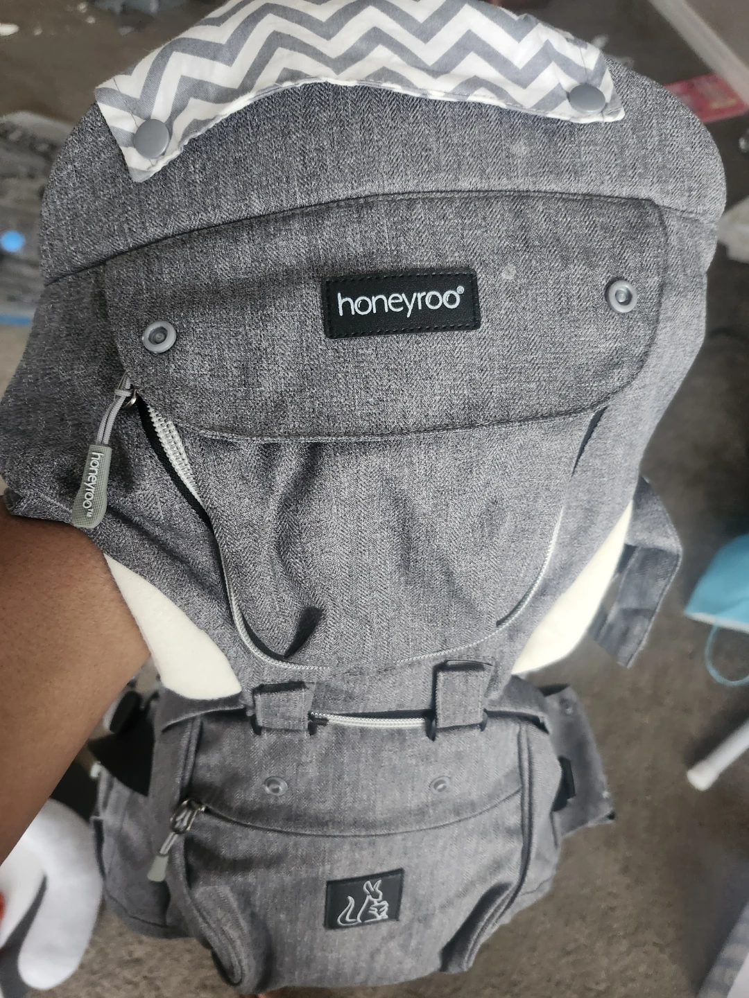 Honeyrooo Baby Carrier 6-in-1 Ways to Carry Grey - photo 5
