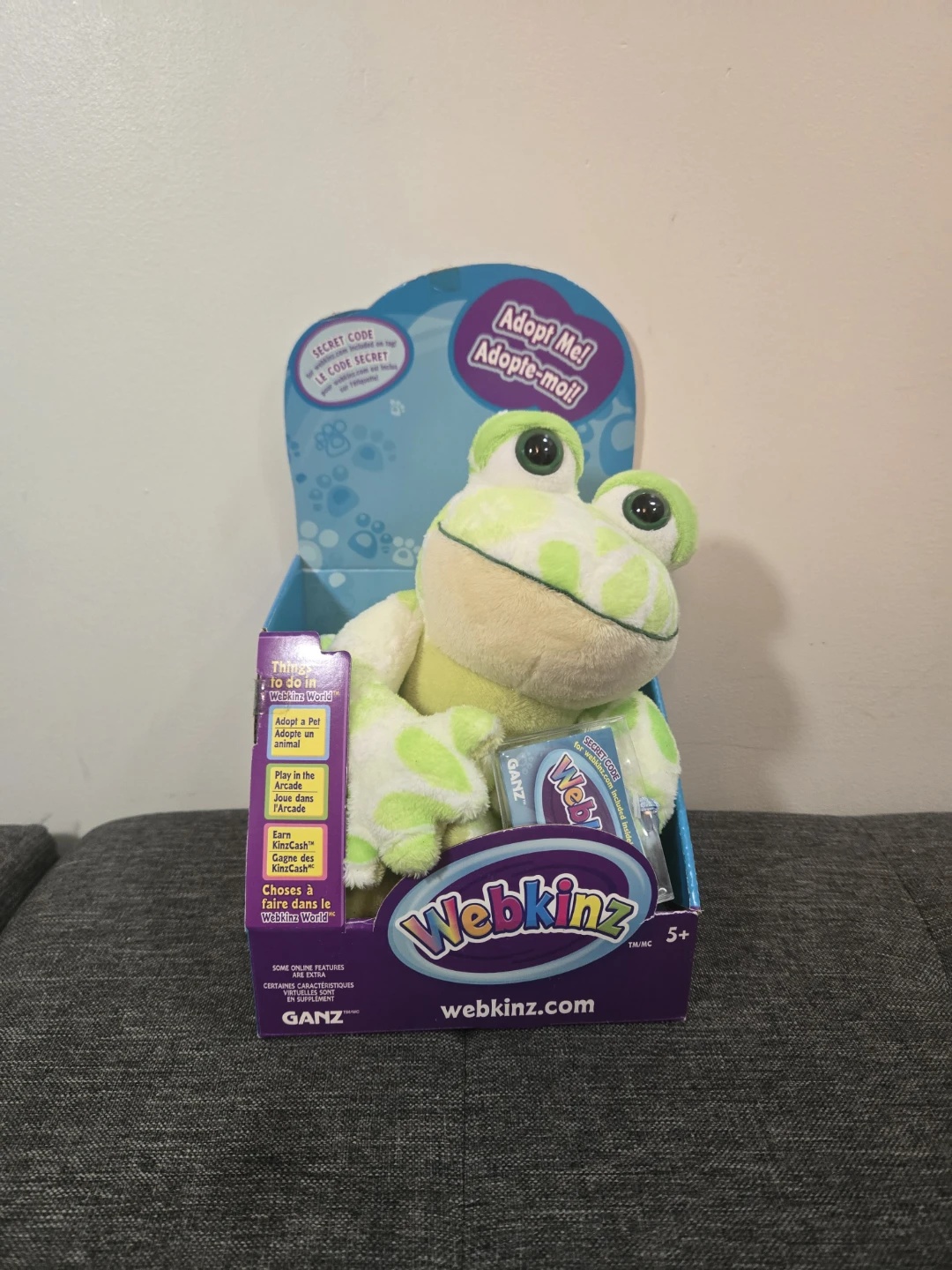 Webkinz Frog Plush with Secret Code