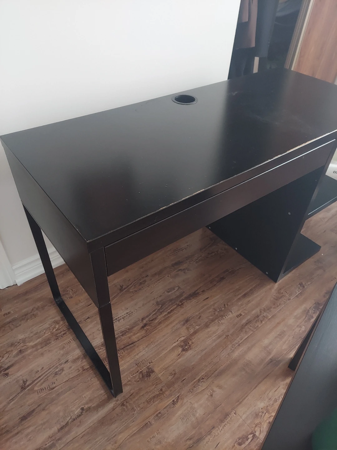 Dark Brown Desk with Shelving