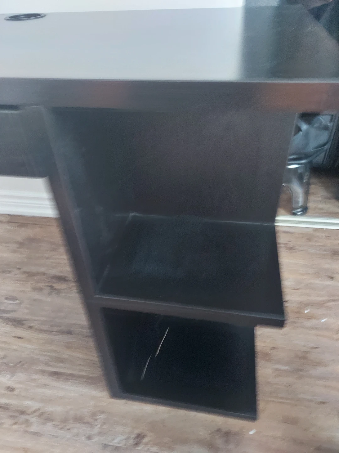Dark Brown Desk with Shelving - photo 3