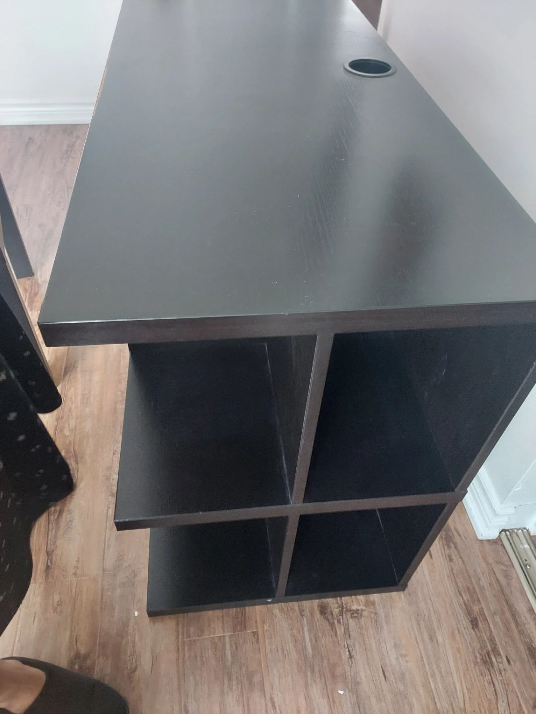 Dark Brown Desk with Shelving - photo 4