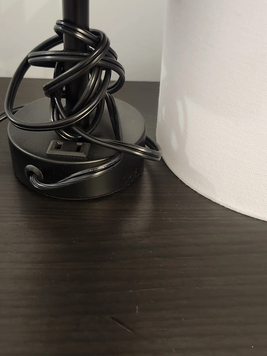 Set of 2 Black Table Lamp with USB Charging Ports - photo 5