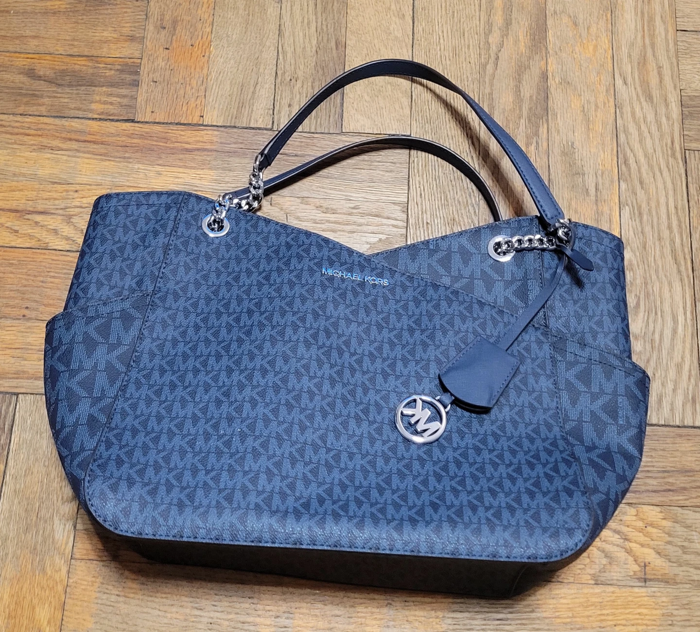 Michael Kors Tote Bag - Navy MK Logo