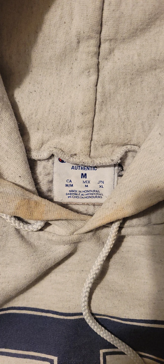 Champion Authentic Grey Hoodie with Maple Leaf Graphic - Medium - photo 3