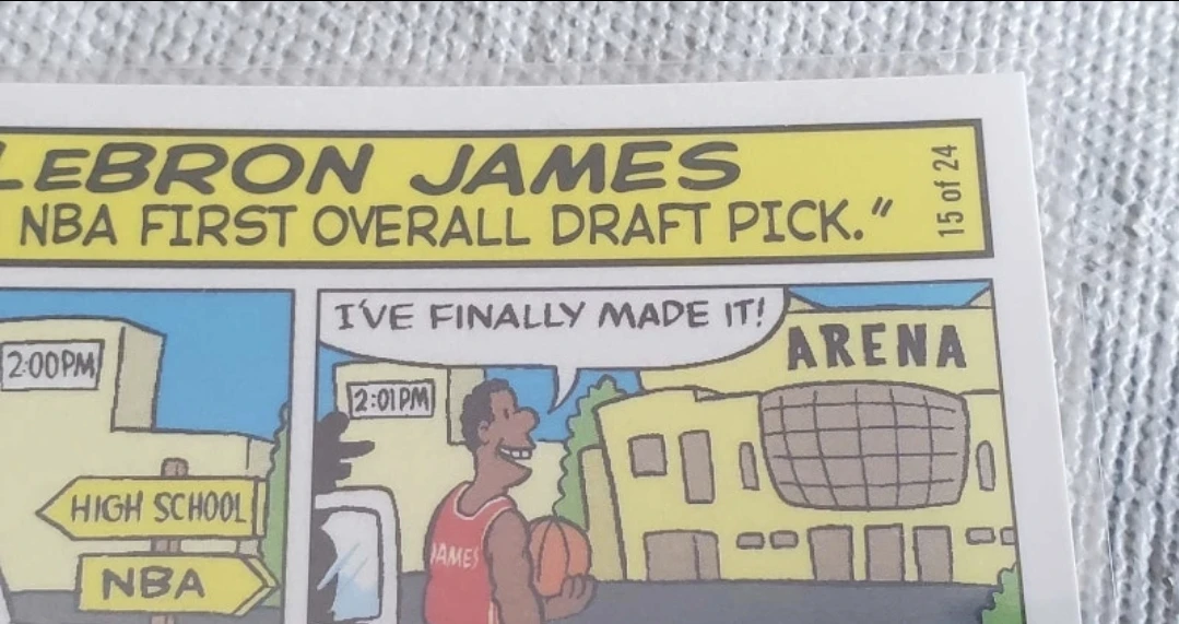 2003-2004 Topps bazooka comic Lebron James rookie - photo 3