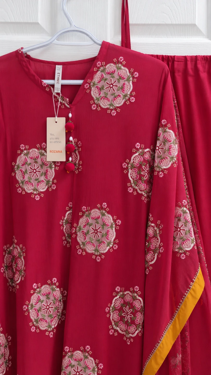 Ethnic Brand new tagged, Chiffon embroidered Kaftaan - photo 2