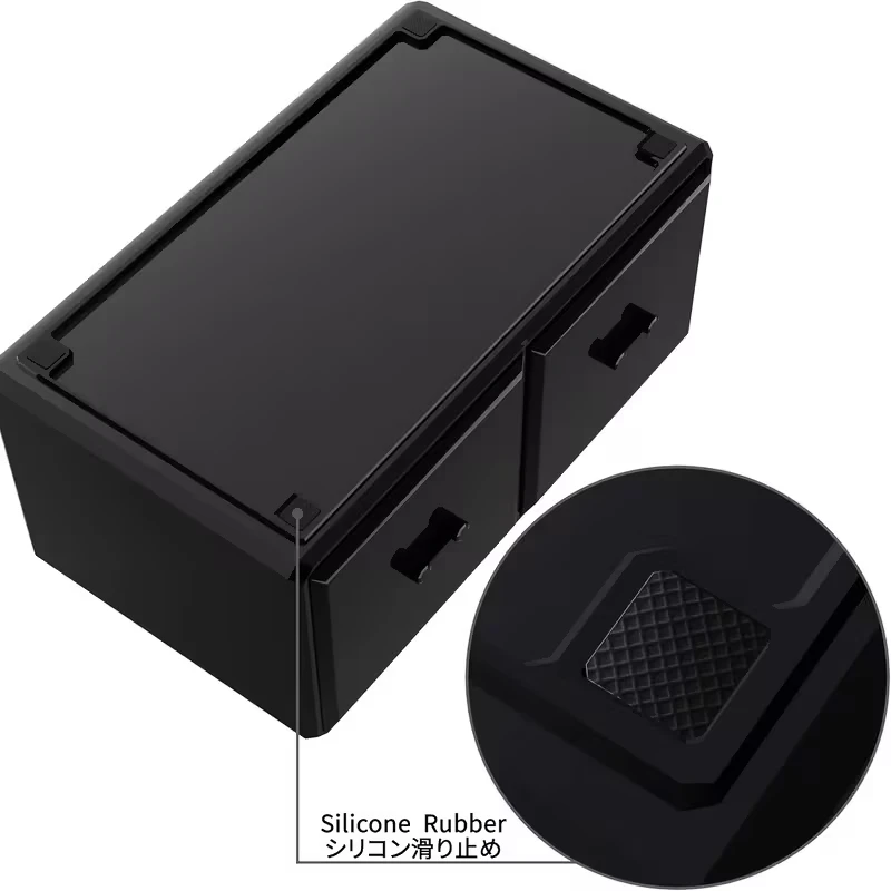 Black Acrylic Makeup Organizer with Drawers 2 piece set - photo 4