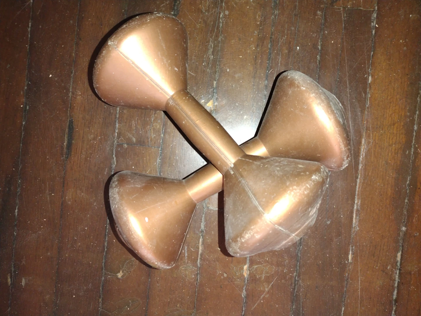 Copper Tone Dumbbells 5 lbs
