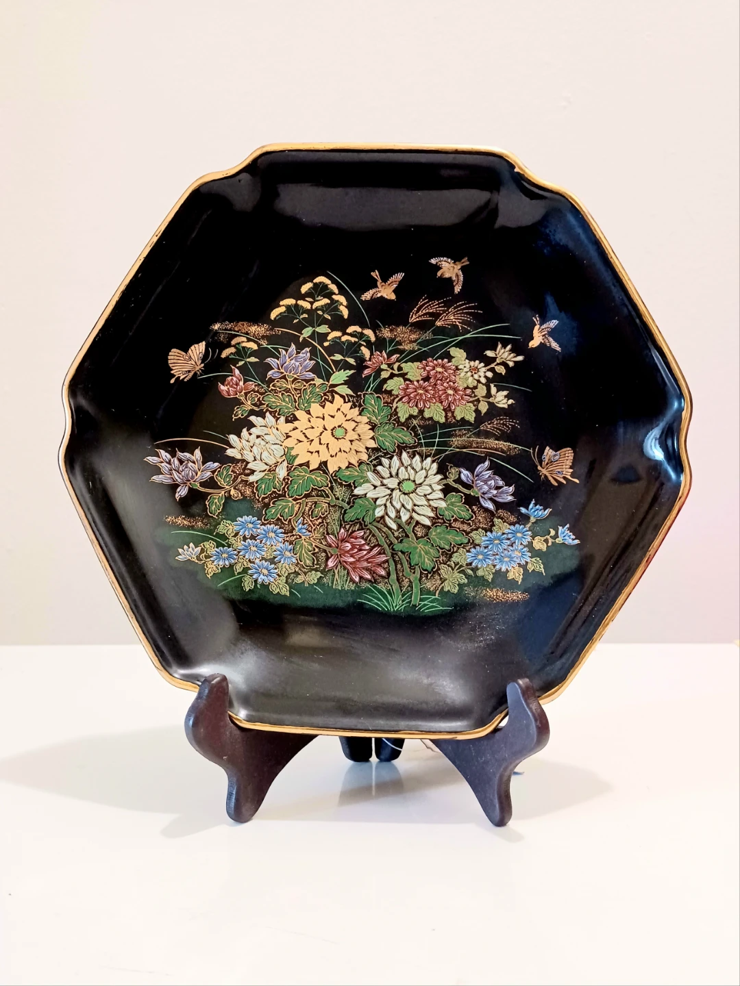 Vtg. Japanese Kenzan Gama Porcelain Plate