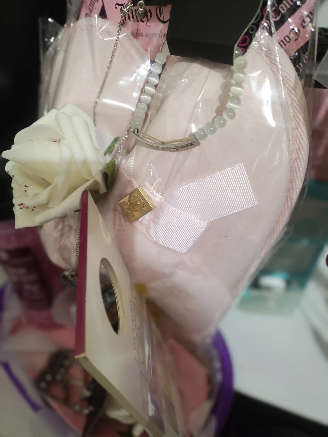 Gift basket Jewelry & , juicy couture slippers size 9/10 new - photo 5