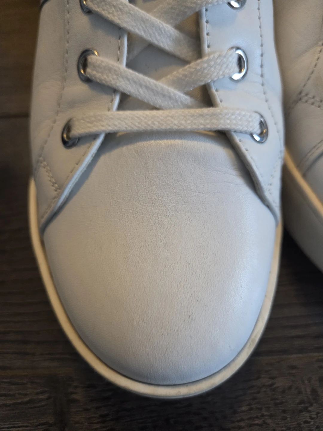 Love Moschino Silver & White Heart Sneakers - photo 2