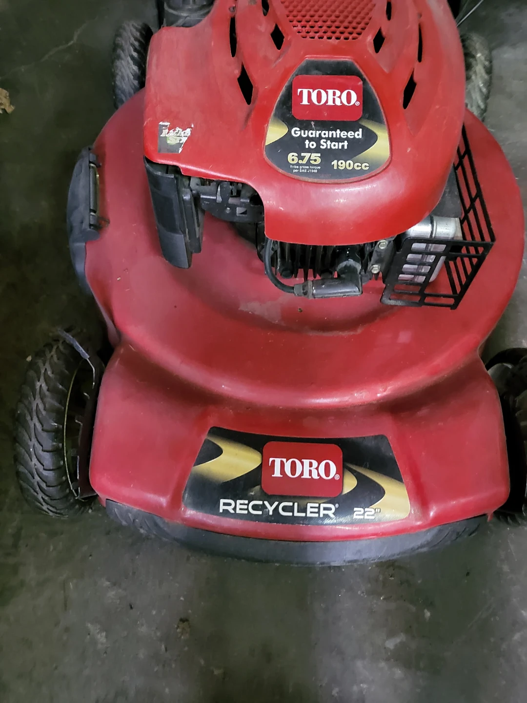 Toro Recycler 22" Lawn Mower 6.75 HP 190cc - photo 2