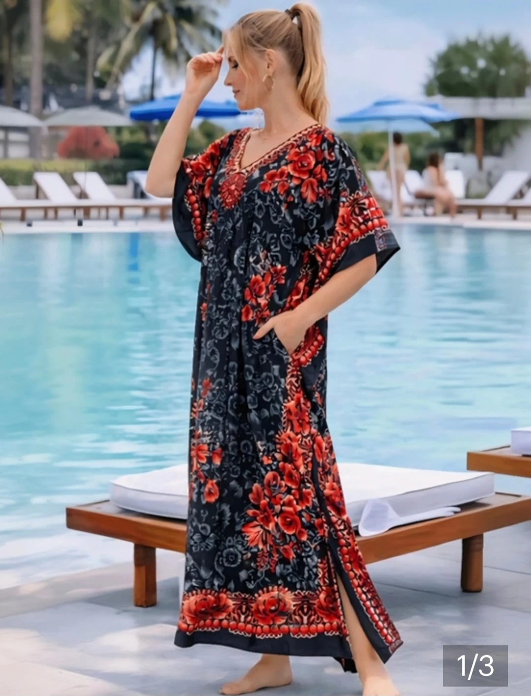 Miss Lavish Women's Kaftan Maxi Dress Different Prints